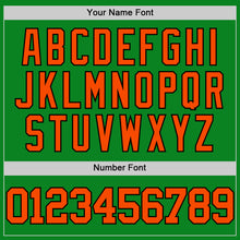 Загрузить изображение в средство просмотра галереи, Custom Grass Green Orange-Black Authentic Basketball Jersey