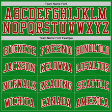 Загрузить изображение в средство просмотра галереи, Custom Grass Green Red-White Authentic Basketball Jersey