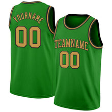 Загрузить изображение в средство просмотра галереи, Custom Grass Green Old Gold-Black Authentic Basketball Jersey