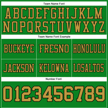 Load image into Gallery viewer, Custom Grass Green Old Gold-Black Authentic Football Jersey