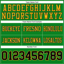 Load image into Gallery viewer, Custom Grass Green Black-Gold Authentic Football Jersey