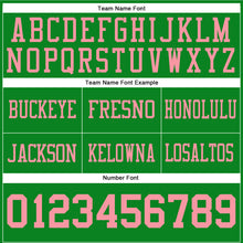 Charger l'image dans la galerie, Custom Grass Green Medium Pink Authentic Football Jersey