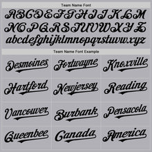 Laden Sie das Bild in den Galerie-Viewer, Custom Gray Black Mesh Authentic Throwback Baseball Jersey