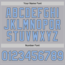 Laden Sie das Bild in den Galerie-Viewer, Custom Gray Light Blue-Steel Gray Mesh Authentic Throwback Baseball Jersey