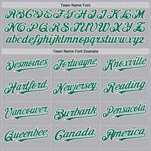 Laden Sie das Bild in den Galerie-Viewer, Custom Gray Kelly Green-Black Mesh Authentic Throwback Baseball Jersey