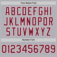 Laden Sie das Bild in den Galerie-Viewer, Custom Gray Crimson-White Mesh Authentic Throwback Baseball Jersey