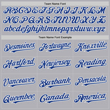 Laden Sie das Bild in den Galerie-Viewer, Custom Gray Royal-White Mesh Authentic Throwback Baseball Jersey