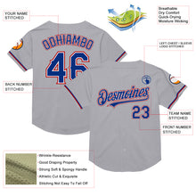 Charger l'image dans la galerie, Custom Gray Royal-Red Mesh Authentic Throwback Baseball Jersey