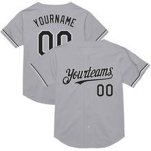Laden Sie das Bild in den Galerie-Viewer, Custom Gray Black-White Mesh Authentic Throwback Baseball Jersey