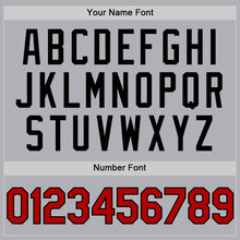 Load image into Gallery viewer, Custom Gray Red-Black Mesh Authentic Throwback Baseball Jersey