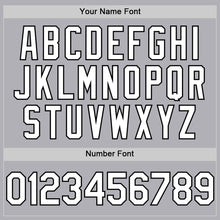 Laden Sie das Bild in den Galerie-Viewer, Custom Gray White-Black Mesh Authentic Throwback Baseball Jersey