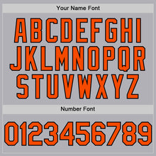 Laden Sie das Bild in den Galerie-Viewer, Custom Gray Orange-Black Mesh Authentic Throwback Baseball Jersey