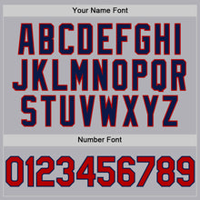 Загрузить изображение в средство просмотра галереи, Custom Gray Red-Navy Mesh Authentic Throwback Baseball Jersey