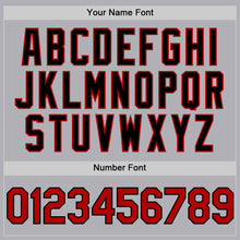 Загрузить изображение в средство просмотра галереи, Custom Gray Red-Black Mesh Authentic Throwback Baseball Jersey