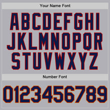 Laden Sie das Bild in den Galerie-Viewer, Custom Gray Navy Red-Old Gold Mesh Authentic Throwback Baseball Jersey