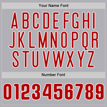 Загрузить изображение в средство просмотра галереи, Custom Gray Red-White Mesh Authentic Throwback Baseball Jersey