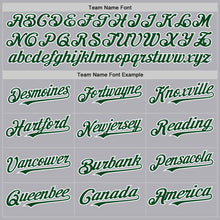 Load image into Gallery viewer, Custom Gray Green-White Mesh Authentic Throwback Baseball Jersey