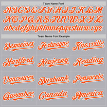 Загрузить изображение в средство просмотра галереи, Custom Gray Orange-White Mesh Authentic Throwback Baseball Jersey