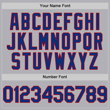 Загрузить изображение в средство просмотра галереи, Custom Gray Royal-Red Mesh Authentic Throwback Baseball Jersey