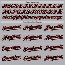 Загрузить изображение в средство просмотра галереи, Custom Gray Black Crimson-Cream Mesh Authentic Throwback Baseball Jersey