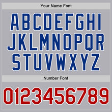 Загрузить изображение в средство просмотра галереи, Custom Gray Red-Royal Mesh Authentic Throwback Baseball Jersey