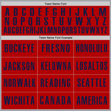 Load image into Gallery viewer, Custom Gray Red-Navy Authentic Baseball Jersey