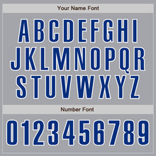 Load image into Gallery viewer, Custom Gray Royal-White Authentic Baseball Jersey