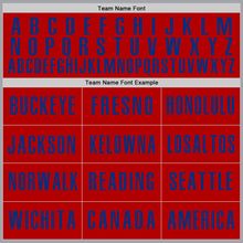 Load image into Gallery viewer, Custom Gray Red-Royal Authentic Baseball Jersey