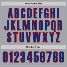 Загрузить изображение в средство просмотра галереи, Custom Gray Royal-Red Authentic Baseball Jersey