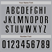 Load image into Gallery viewer, Custom Gray Black-White Authentic Baseball Jersey