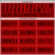 Load image into Gallery viewer, Custom Gray Red-Black Authentic Baseball Jersey