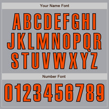 Laden Sie das Bild in den Galerie-Viewer, Custom Gray Orange-Black Authentic Baseball Jersey