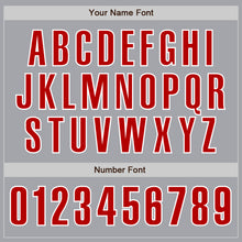 Laden Sie das Bild in den Galerie-Viewer, Custom Gray Red-White Authentic Baseball Jersey