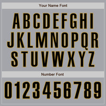 Load image into Gallery viewer, Custom Gray Black-Old Gold Authentic Baseball Jersey
