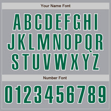 Laden Sie das Bild in den Galerie-Viewer, Custom Gray Kelly Green-White Authentic Baseball Jersey