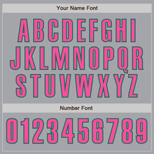 Загрузить изображение в средство просмотра галереи, Custom Gray Pink-Kelly Green Authentic Baseball Jersey