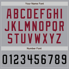 Load image into Gallery viewer, Custom Gray Black-Crimson Authentic Baseball Jersey