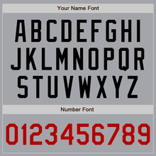 Laden Sie das Bild in den Galerie-Viewer, Custom Gray Black Pinstripe Red-White Authentic Baseball Jersey