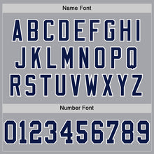 Загрузить изображение в средство просмотра галереи, Custom Gray Navy-White Mesh Authentic Throwback Football Jersey