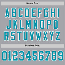 Load image into Gallery viewer, Custom Gray Teal-White Mesh Authentic Throwback Football Jersey