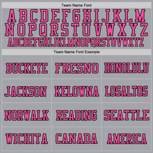 Laden Sie das Bild in den Galerie-Viewer, Custom Gray Light Blue Black-Pink Mesh Authentic Throwback Football Jersey