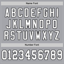 Load image into Gallery viewer, Custom Gray White-Black Mesh Authentic Throwback Football Jersey