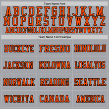 Charger l'image dans la galerie, Custom Gray Orange-Black Mesh Authentic Throwback Football Jersey