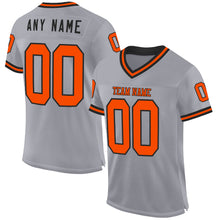 Charger l'image dans la galerie, Custom Gray Orange-Black Mesh Authentic Throwback Football Jersey