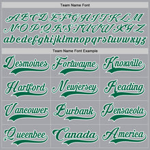 Laden Sie das Bild in den Galerie-Viewer, Custom Gray Kelly Green-White Hockey Lace Neck Jersey