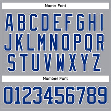 Laden Sie das Bild in den Galerie-Viewer, Custom Gray Royal-White Hockey Lace Neck Jersey
