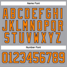 Laden Sie das Bild in den Galerie-Viewer, Custom Gray Bay Orange-Navy Hockey Lace Neck Jersey