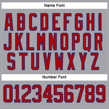 Laden Sie das Bild in den Galerie-Viewer, Custom Gray Red-Royal Hockey Lace Neck Jersey