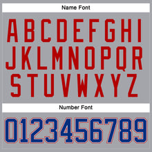 Laden Sie das Bild in den Galerie-Viewer, Custom Gray Royal-Red Hockey Lace Neck Jersey