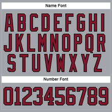Load image into Gallery viewer, Custom Gray Crimson-Black Hockey Lace Neck Jersey